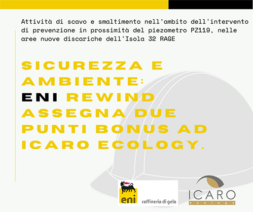 Sicurezza ed ambiente: ENI Rewind assegna due punti bonus ad Icaro Ecology.